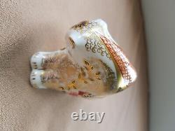 Royal Crown Derby Rocky Mountain Bear Paperweight, BNIB, Perfect, Gold Stopper