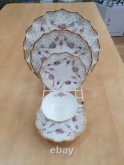 Royal Crown Derby Royal Antoinette 1ST QUALITY BRAND NEW 5 Piece Dinner Set