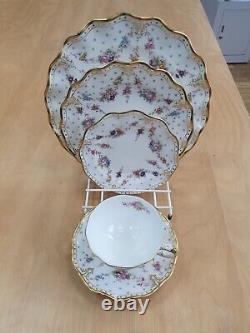 Royal Crown Derby Royal Antoinette 1ST QUALITY BRAND NEW 5 Piece Dinner Set