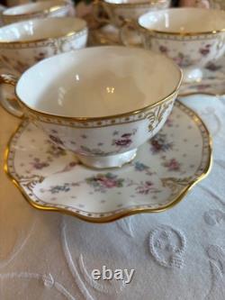 Royal Crown Derby Royal Antoinette 6 x cups and saucers