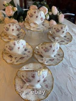 Royal Crown Derby Royal Antoinette 6 x cups and saucers