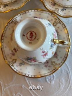 Royal Crown Derby Royal Antoinette 6 x cups and saucers