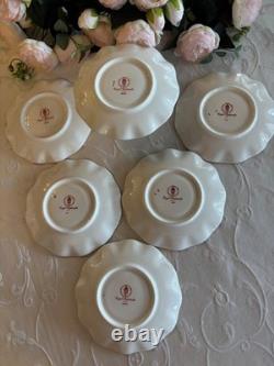 Royal Crown Derby Royal Antoinette 6 x cups and saucers