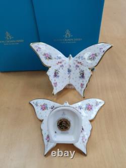 Royal Crown Derby Royal Antoinette BUTTERFLY PAIR 1ST QUALITY BRAND NEW Boxed
