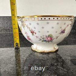 Royal Crown Derby Royal Antoinette Candy/ Sugar Large Open Bowl Pedestal Foot