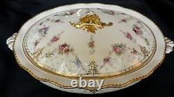 Royal Crown Derby Royal Antoinette Covered Vegetable Casserole Dish