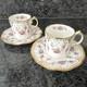 Royal Crown Derby Royal Antoinette Espresso Cups & Saucer X 2 Unused