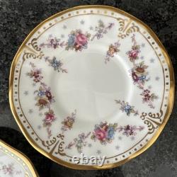 Royal Crown Derby Royal Antoinette Espresso Cups & Saucer X 2 Unused
