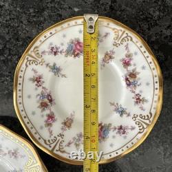Royal Crown Derby Royal Antoinette Espresso Cups & Saucer X 2 Unused