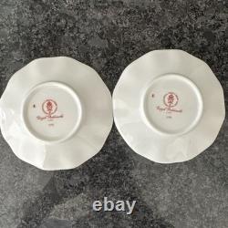Royal Crown Derby Royal Antoinette Espresso Cups & Saucer X 2 Unused