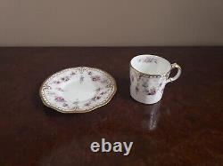 Royal Crown Derby Royal Antoinette Fine Bone China Coffee Cup & Saucer