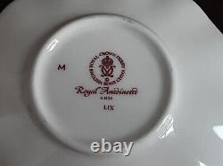 Royal Crown Derby Royal Antoinette Fine Bone China Coffee Cup & Saucer