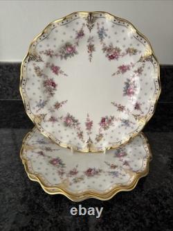 Royal Crown Derby, Royal Antoinette Fluted 20cm Salad 3 Plated Unused