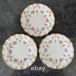 Royal Crown Derby, Royal Antoinette Fluted 20cm Salad 3 Plated Unused