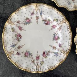 Royal Crown Derby, Royal Antoinette Fluted 20cm Salad 3 Plated Unused