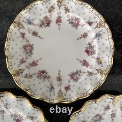 Royal Crown Derby, Royal Antoinette Fluted 20cm Salad 3 Plated Unused