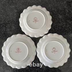Royal Crown Derby, Royal Antoinette Fluted 20cm Salad 3 Plated Unused