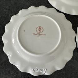 Royal Crown Derby, Royal Antoinette Fluted 20cm Salad 3 Plated Unused