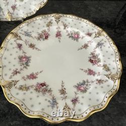 Royal Crown Derby, Royal Antoinette Fluted 20cm Salad 3 Plated Unused