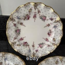 Royal Crown Derby, Royal Antoinette Fluted 20cm Salad 3 Plated Unused