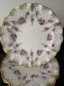 Royal Crown Derby, Royal Antoinette Fluted 20cm Salad 3 Plated Unused