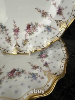 Royal Crown Derby, Royal Antoinette Fluted 20cm Salad 3 Plated Unused