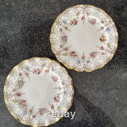 Royal Crown Derby, Royal Antoinette Fluted, 20cm Salad Plates Unused
