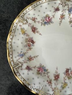 Royal Crown Derby, Royal Antoinette Fluted, 20cm Salad Plates Unused