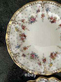 Royal Crown Derby, Royal Antoinette Fluted, 20cm Salad Plates Unused