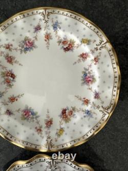 Royal Crown Derby, Royal Antoinette Fluted, 20cm Salad Plates Unused