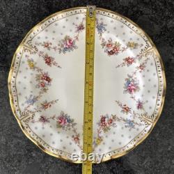 Royal Crown Derby, Royal Antoinette Fluted, 20cm Salad Plates Unused
