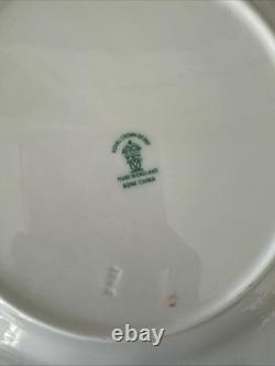 Royal Crown Derby, Royal Antoinette Fluted, 20cm Salad Plates Unused