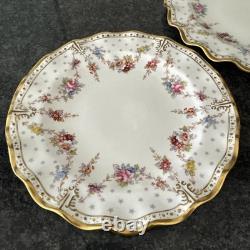 Royal Crown Derby, Royal Antoinette Fluted, 20cm Salad Plates Unused