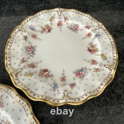 Royal Crown Derby, Royal Antoinette Fluted, 20cm Salad Plates Unused