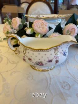 Royal Crown Derby Royal Antoinette Gravy Boat & Stand
