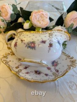 Royal Crown Derby Royal Antoinette Gravy Boat & Stand