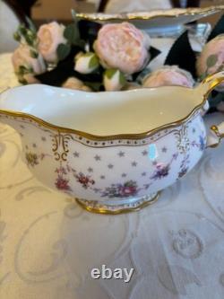 Royal Crown Derby Royal Antoinette Gravy Boat & Stand
