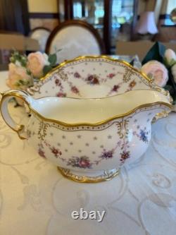 Royal Crown Derby Royal Antoinette Gravy Boat & Stand
