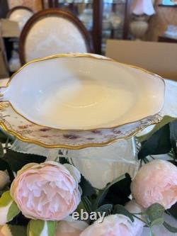 Royal Crown Derby Royal Antoinette Gravy Boat & Stand