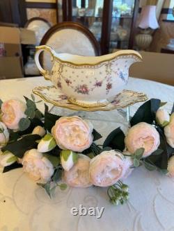 Royal Crown Derby Royal Antoinette Gravy Boat & Stand