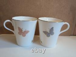Royal Crown Derby Royal Butterfly A 1367 Bone China Mugs x 2 2nd Quality Used GC