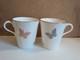 Royal Crown Derby Royal Butterfly A 1367 Bone China Mugs X 2 2nd Quality Used Gc