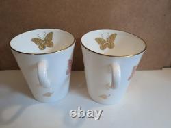 Royal Crown Derby Royal Butterfly A 1367 Bone China Mugs x 2 2nd Quality Used GC