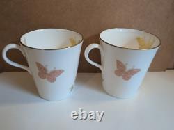 Royal Crown Derby Royal Butterfly A 1367 Bone China Mugs x 2 2nd Quality Used GC