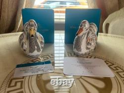 Royal Crown Derby Royal Cygnet Paperweights Charlotte & Louis LE 122/750