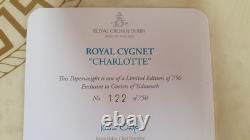 Royal Crown Derby Royal Cygnet Paperweights Charlotte & Louis LE 122/750