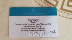 Royal Crown Derby Royal Cygnet Paperweights Charlotte & Louis LE 122/750