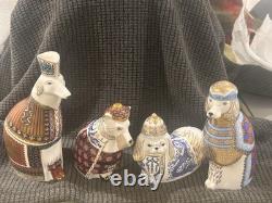 Royal Crown Derby Royal Dogs x 4 Bone China
