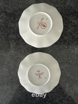 Royal Crown Derby, Royal Pinxton Roses 2 Coffee Cups & Saucers Unused