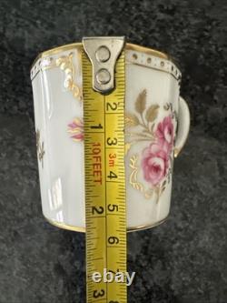 Royal Crown Derby, Royal Pinxton Roses 2 Coffee Cups & Saucers Unused